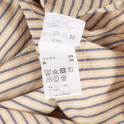 23SS × Brilla per il gusto 別注 コットンリネン ストライプ オープンカラー 半袖 シャツ