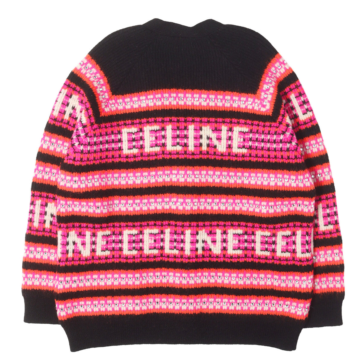 23SS ロゴジャガード ビジュー ニット カーディガン (Embroidery Cardigan in Ski Jacquard)
