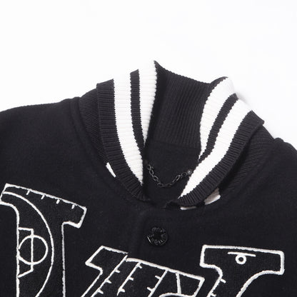 21SS × NBA ロゴ エンボス バーシティ ジャケット (Louis Vuitton x NBA Leather Basketball Jacket)