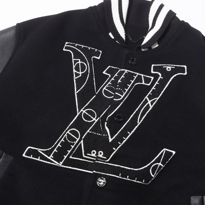 21SS × NBA ロゴ エンボス バーシティ ジャケット (Louis Vuitton x NBA Leather Basketball Jacket)