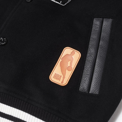 21SS × NBA ロゴ エンボス バーシティ ジャケット (Louis Vuitton x NBA Leather Basketball Jacket)