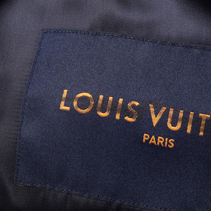 24AW グラフィックロゴ刺繍 メルトン バーシティ ジャケット (Leather Mix Varsity Jacket)