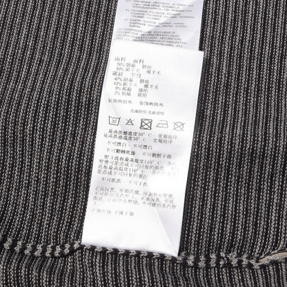 24AW パネルボーダー ハイゲージ アルパカ混ニット セーター