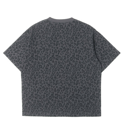 24AW ワンポイントロゴ刺繍 レオパードパターン Tシャツ