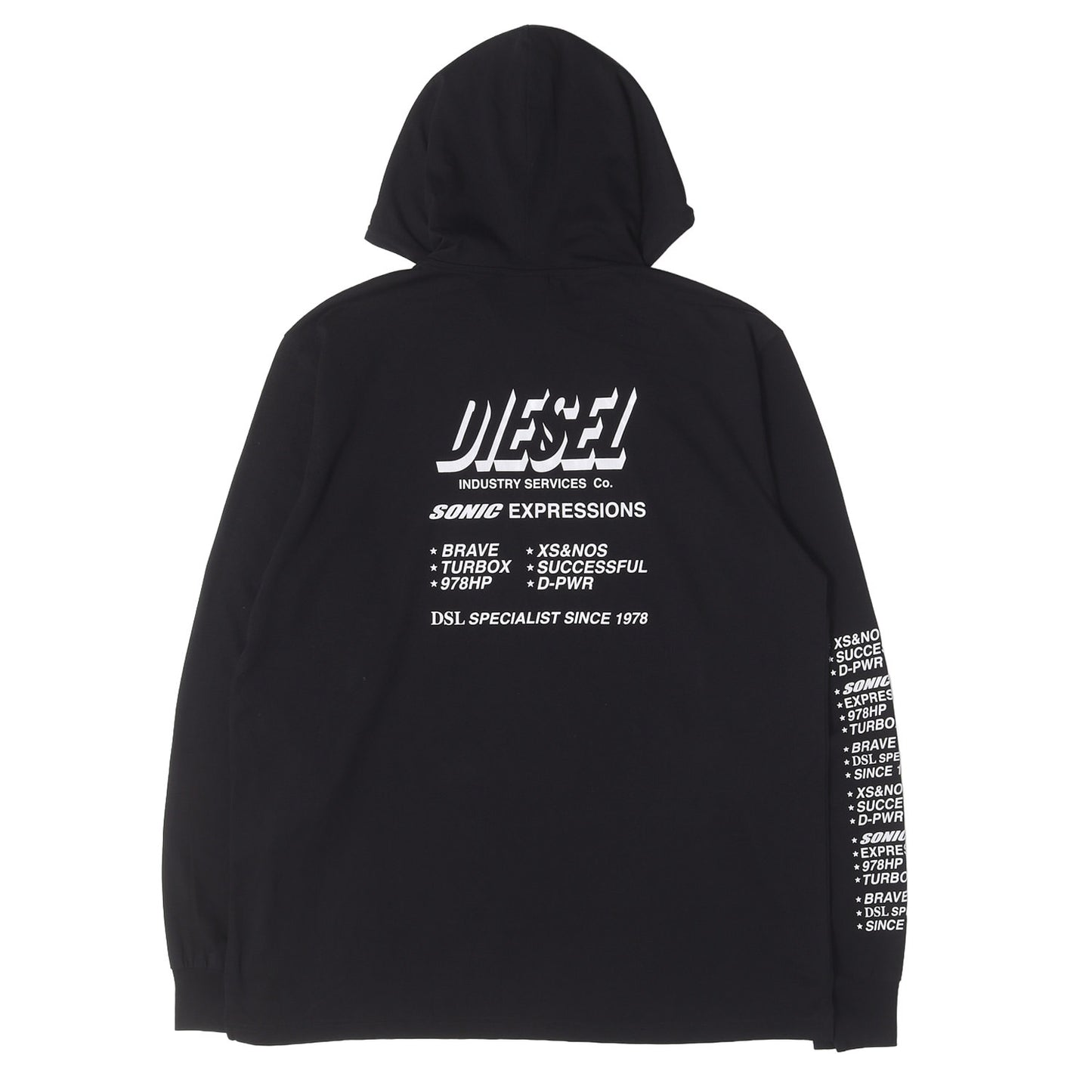 21AW グラフィック ロゴ Tパーカー (T-JUST-LS-HOOD-SLITS-A1) / GREEN LABEL