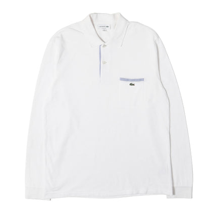 21AW ワニワッペン ロングスリーブ ピケポロシャツ (Classic Fit Long Sleeve Polo Shirt with Chest Pocket) / MADE IN JAPAN