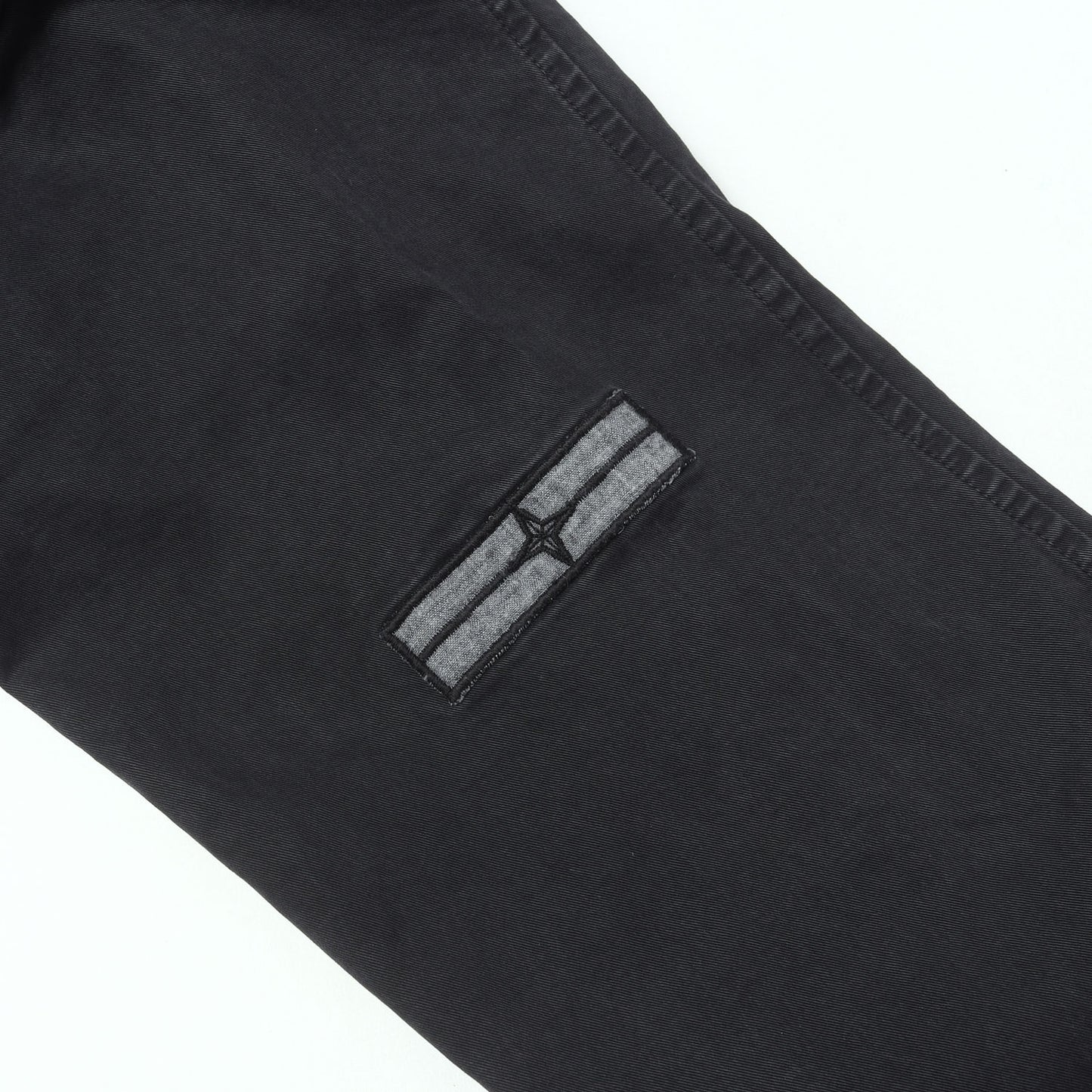 00s ワッペン刺繍 ストレッチポプリン ジップ ミリタリーシャツ / STONE ISLAND Denims