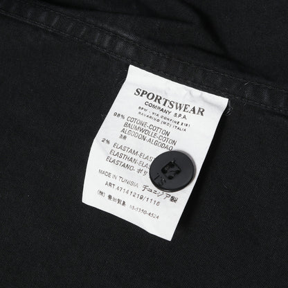 00s ワッペン刺繍 ストレッチポプリン ジップ ミリタリーシャツ / STONE ISLAND Denims