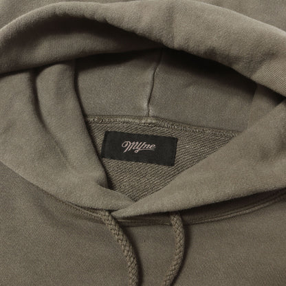 23SS ヴィンテージ加工 ロゴ スウェット パーカー (KKM Printed Shirring Hoodie) / MYne