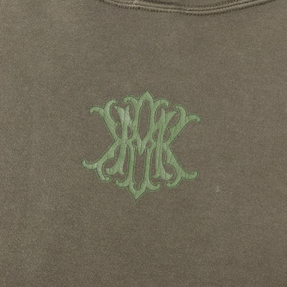 23SS ヴィンテージ加工 ロゴ スウェット パーカー (KKM Printed Shirring Hoodie) / MYne