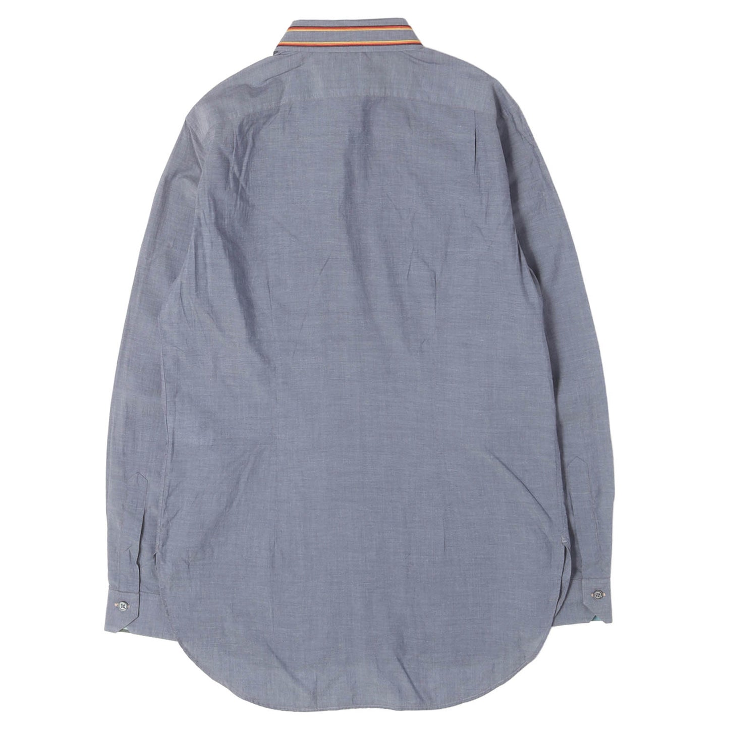 ライン刺繍 シャンブレー ドレス シャツ (EMBROIDERED-LINE CHAMBRAY SHIRT)