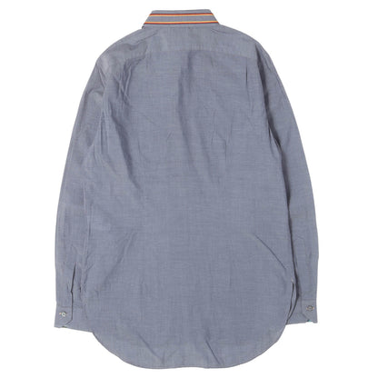 ライン刺繍 シャンブレー ドレス シャツ (EMBROIDERED-LINE CHAMBRAY SHIRT)