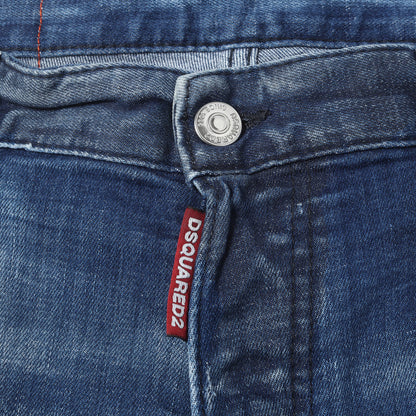 21SS サイドライン ヴィンテージ加工 ストレッチデニム スキニーパンツ (Skater Jean)