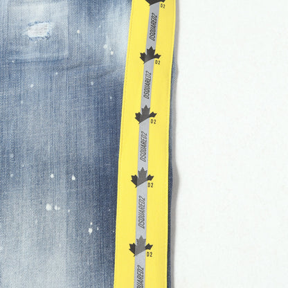 21SS サイドライン ヴィンテージ加工 ストレッチデニム スキニーパンツ (Skater Jean)
