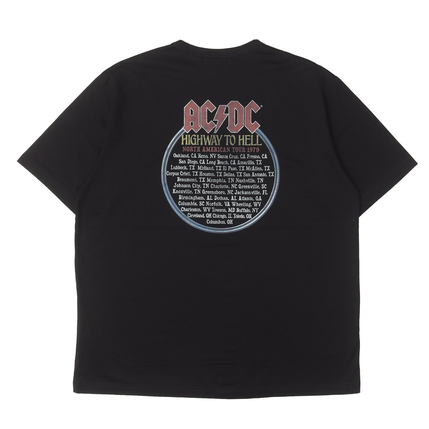 25SS × AC/DC 両面プリント ツアー Tシャツ (WO-T904)