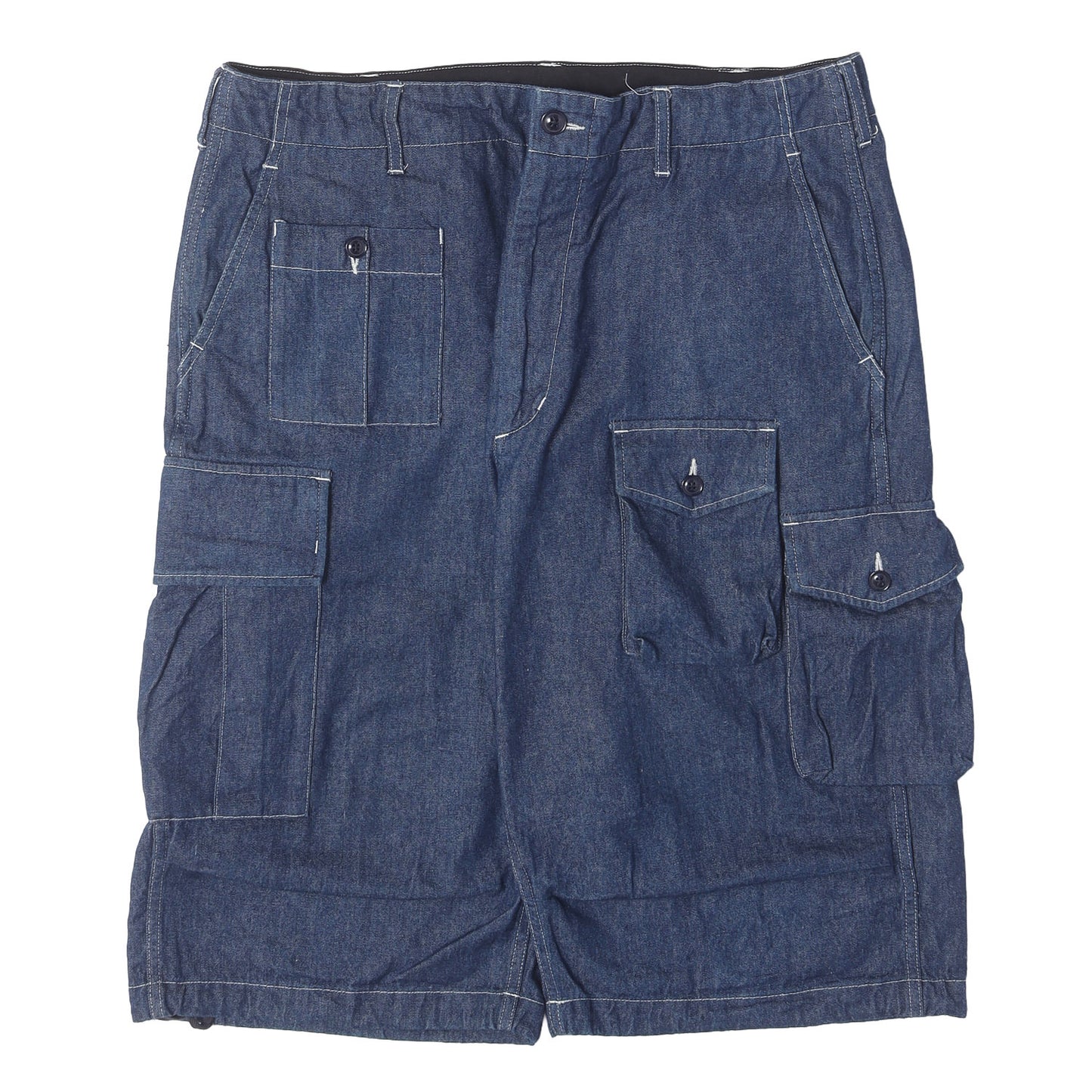 23AW × BEAMS PLUS 別注 スラブデニム カーゴ クロップドパンツ (BDU 3/4 Shorts Denim)