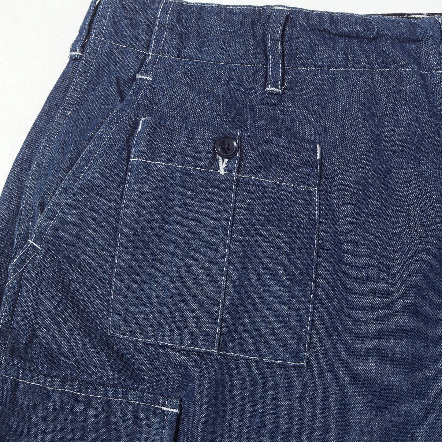 23AW × BEAMS PLUS 別注 スラブデニム カーゴ クロップドパンツ (BDU 3/4 Shorts Denim)
