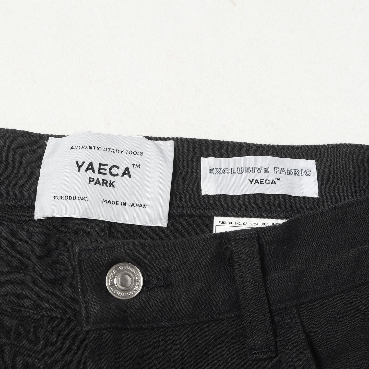 ワイドテーパード ブラックデニム パンツ (DENIM PANTS WIDE TAPERED)