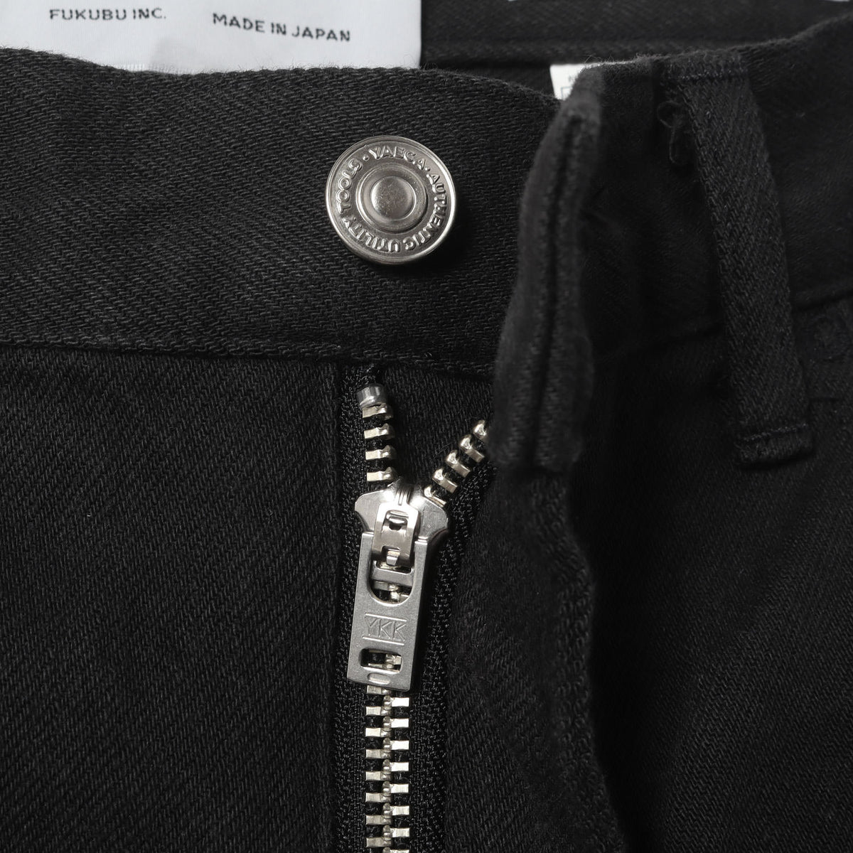 ワイドテーパード ブラックデニム パンツ (DENIM PANTS WIDE TAPERED)