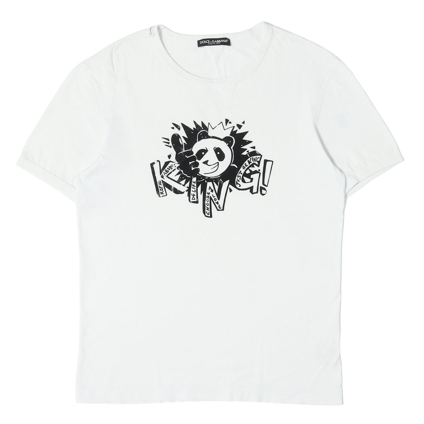 パンダキング Tシャツ (Panda King Print Cotton T-Shirt)