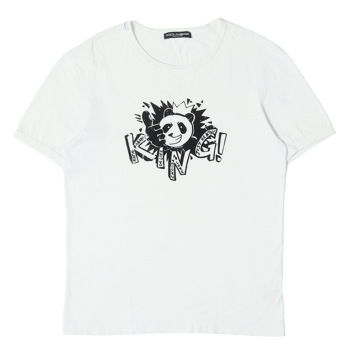 パンダキング Tシャツ (Panda King Print Cotton T-Shirt)