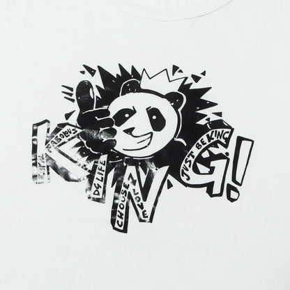 パンダキング Tシャツ (Panda King Print Cotton T-Shirt)
