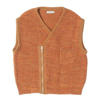 23SS ブレンドニット ジップベスト (Knitted Asymmetric Vest)