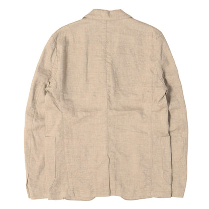 ストレッチ リネン 2B テーラードジャケット (WASHABLE ITALY LINEN wrinkle jacket)