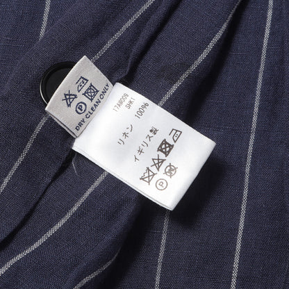 ストライプジャガード リネン カバーオール ジャケット / MADE IN ENGLAND