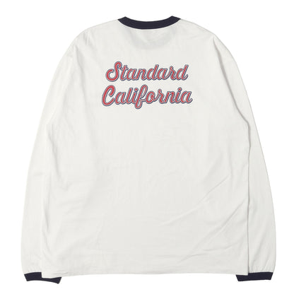 25SS グラフィック ロゴ リンガーネック ロングスリーブ Tシャツ (SD US Cotton Script Logo Ringer Long Sleeve T)