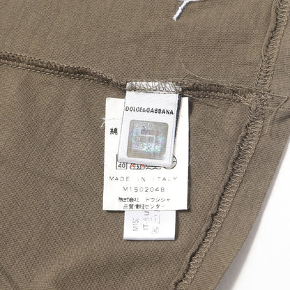 ロゴ刺繍 トリム Tシャツ