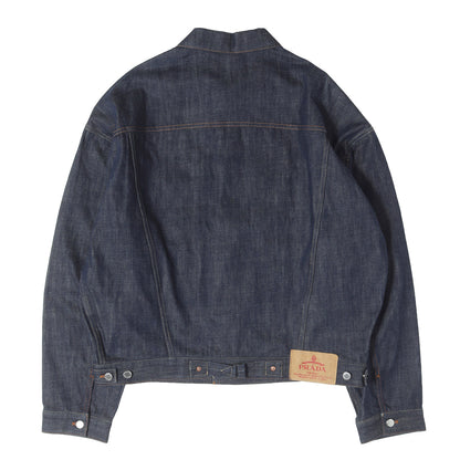 24AW トライアングルロゴ セルビッチデニム トラッカー ジャケット (Selvedge Denim Blouson)