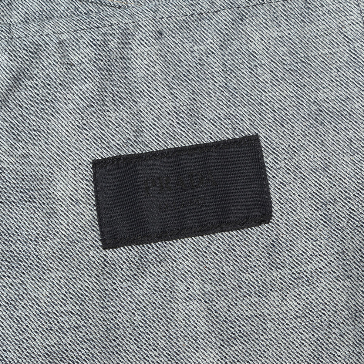 24AW トライアングルロゴ セルビッチデニム トラッカー ジャケット (Selvedge Denim Blouson)