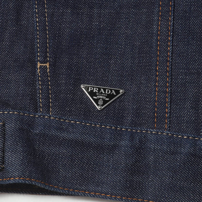 24AW トライアングルロゴ セルビッチデニム トラッカー ジャケット (Selvedge Denim Blouson)