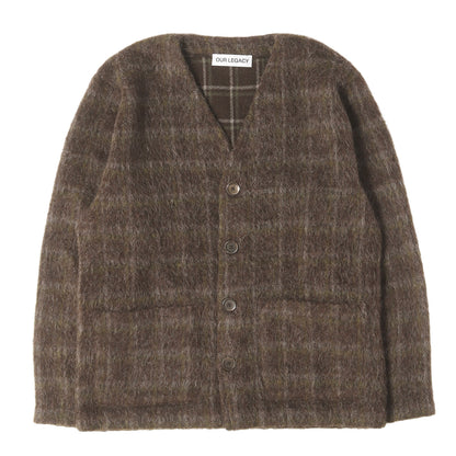 25AW チェック ニット カーディガン (CARDIGAN - Dorf Check Hairy Wool)