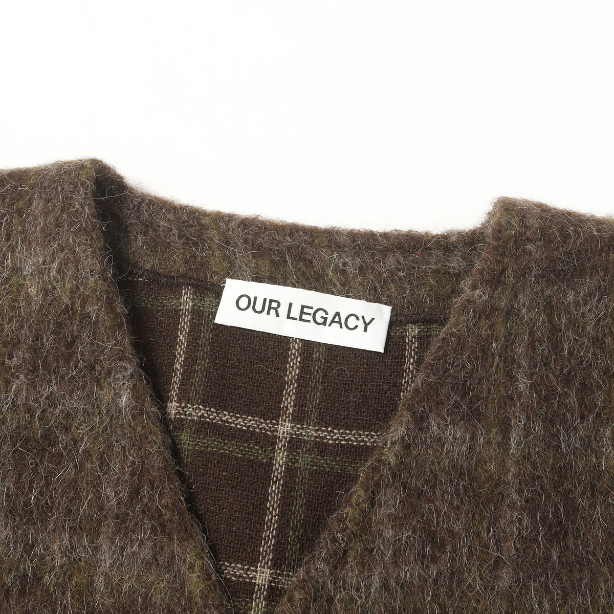 25AW チェック ニット カーディガン (CARDIGAN - Dorf Check Hairy Wool)