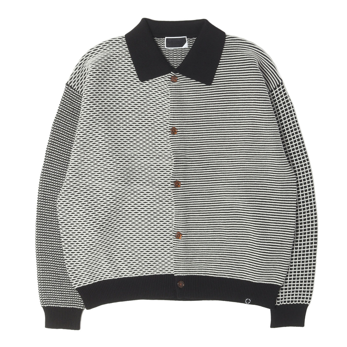26AW パネル切替 コットンニット シャツジャケット (MULTI KNIT SHIRT JACKET)