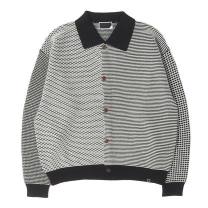 26AW パネル切替 コットンニット シャツジャケット (MULTI KNIT SHIRT JACKET)