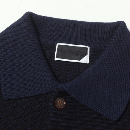 26AW パネル切替 コットンニット シャツジャケット (MULTI KNIT SHIRT JACKET)