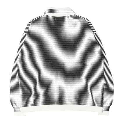26AW ボーダージャガード カシミア混コットン ニット シャツ カーディガン (STRIPE KNIT SHIRT)