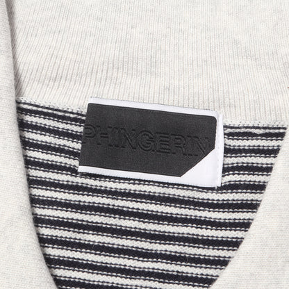 26AW ボーダージャガード カシミア混コットン ニット シャツ カーディガン (STRIPE KNIT SHIRT)