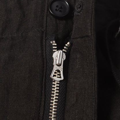 25SS リネンポプリン ワイド クロップドパンツ (Linen Poplin Cropped Wide Pants)