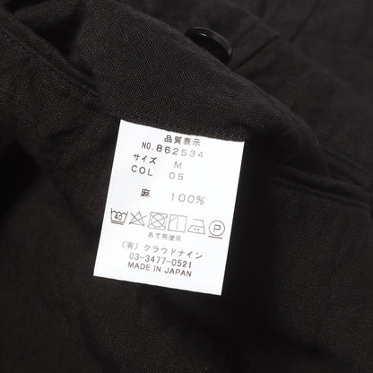 25SS リネンポプリン ワイド クロップドパンツ (Linen Poplin Cropped Wide Pants)