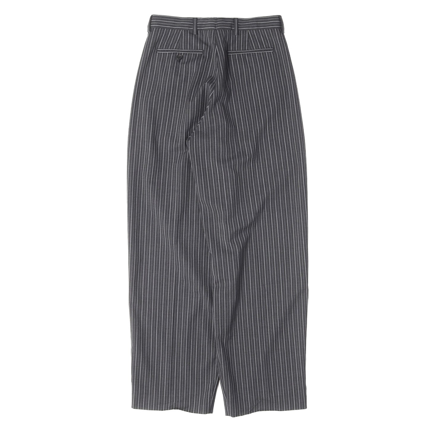 24AW ストライプ ツータック ワイドテーパード トラウザー スラックス パンツ (Pinstripe Wool Trousers)