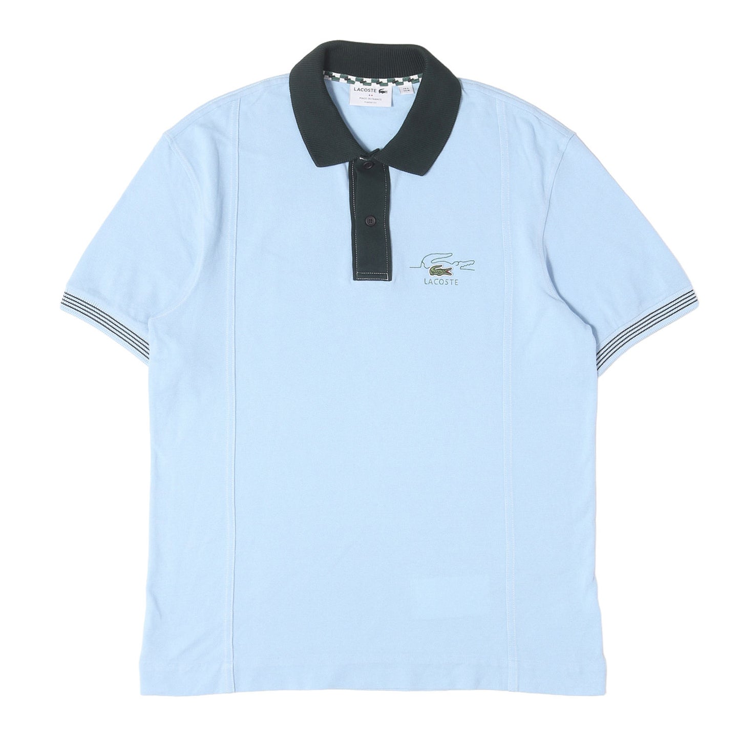 23SS カラー配色切り替え ピケポロシャツ / MADE IN FRANCE