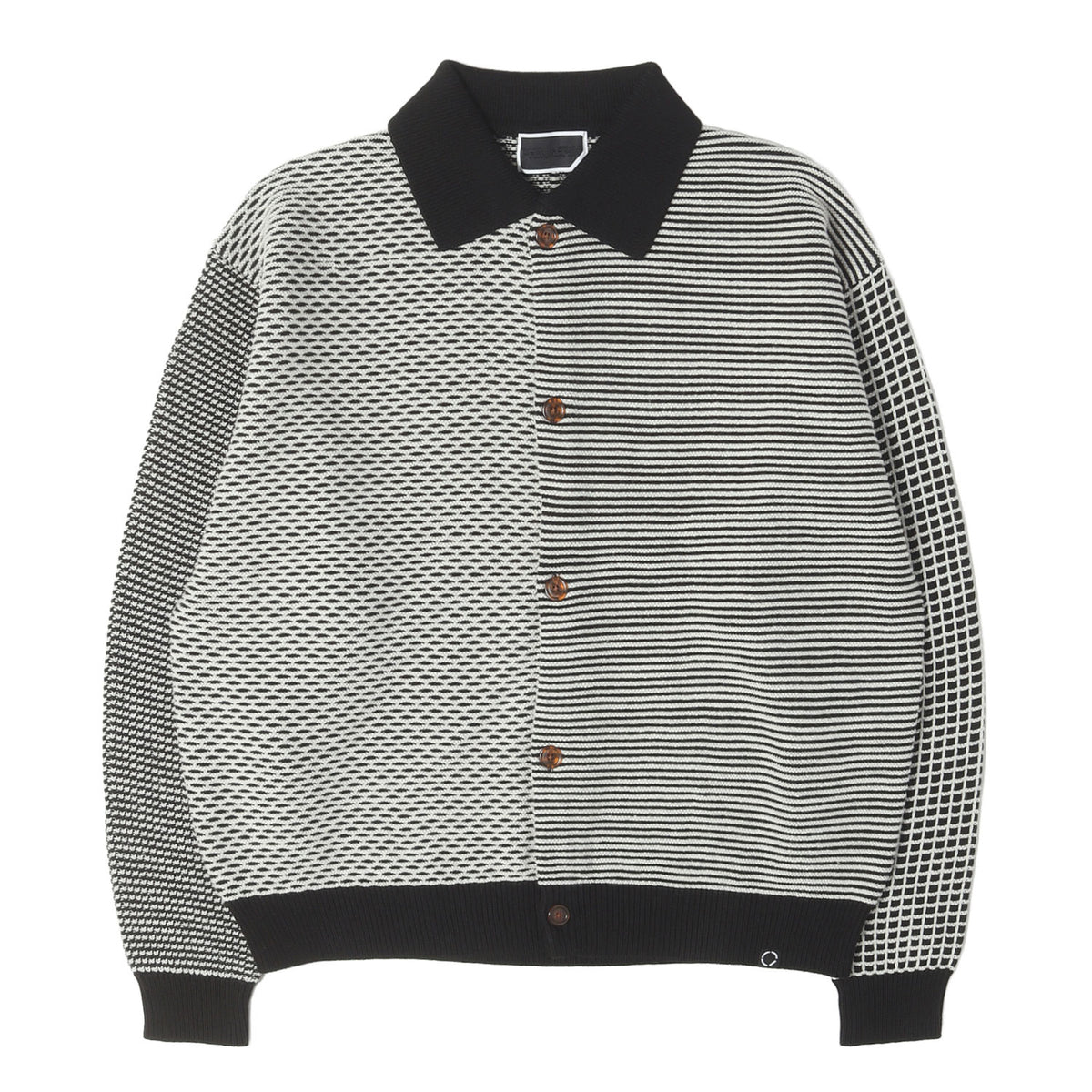 26AW パネル切替 コットンニット シャツジャケット (MULTI KNIT SHIRT JACKET)
