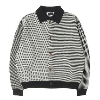 26AW パネル切替 コットンニット シャツジャケット (MULTI KNIT SHIRT JACKET)