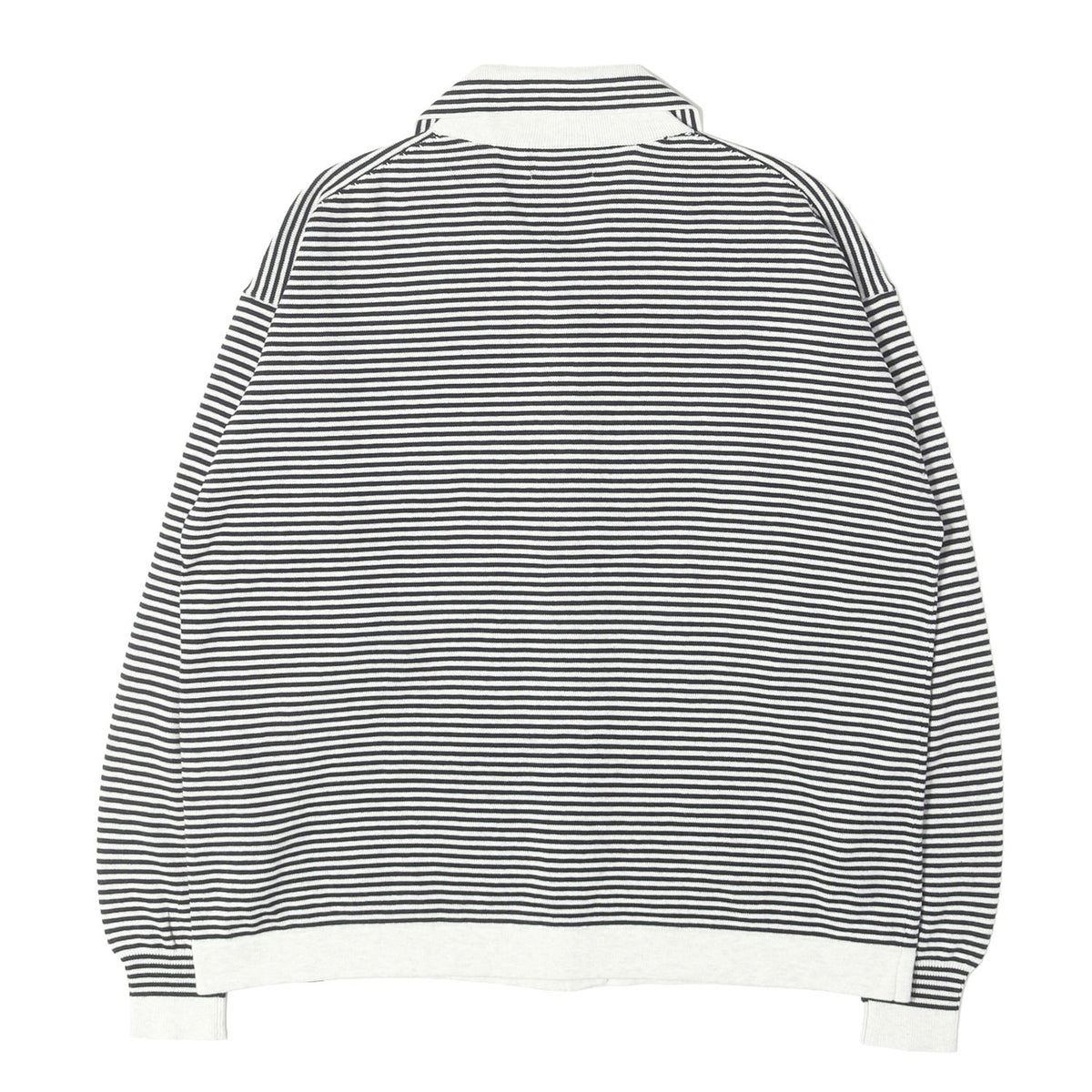 26AW ボーダージャガード カシミア混コットン ニット シャツ カーディガン (STRIPE KNIT SHIRT)