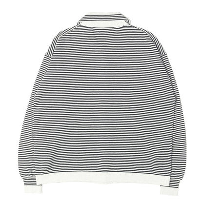 26AW ボーダージャガード カシミア混コットン ニット シャツ カーディガン (STRIPE KNIT SHIRT)