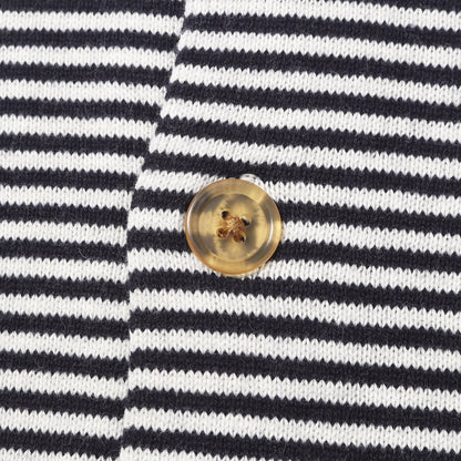 26AW ボーダージャガード カシミア混コットン ニット シャツ カーディガン (STRIPE KNIT SHIRT)